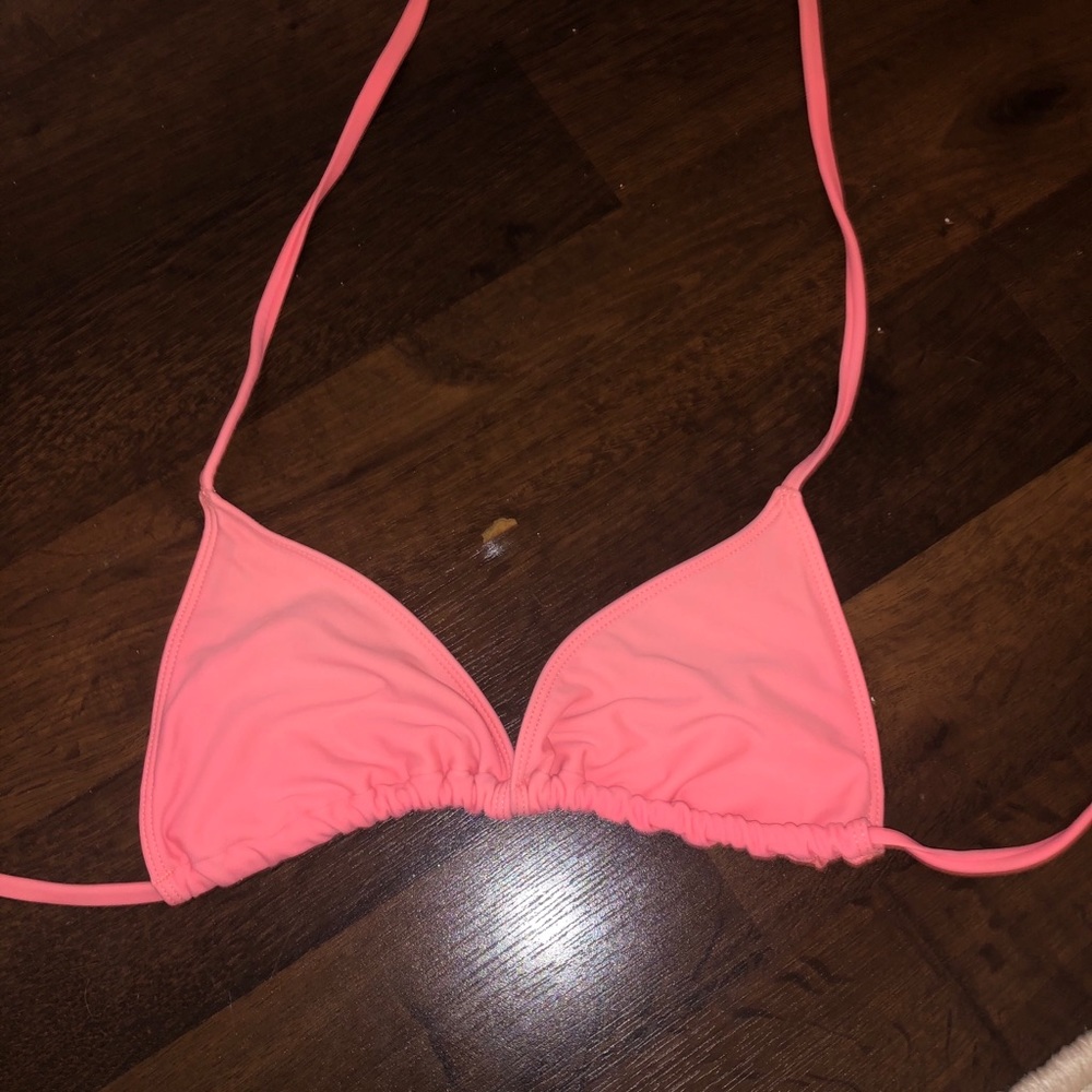 CUTE PINK STRAPPY SWIMSUIT TOP (NO BOTTOMS)